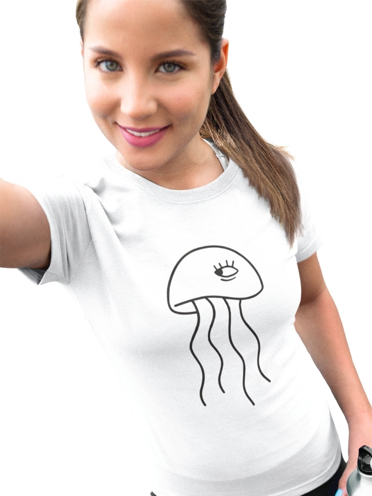 BLK-JELLY FISH LA (Unisex Premium Soft Cotton Stretch T-Shirt)