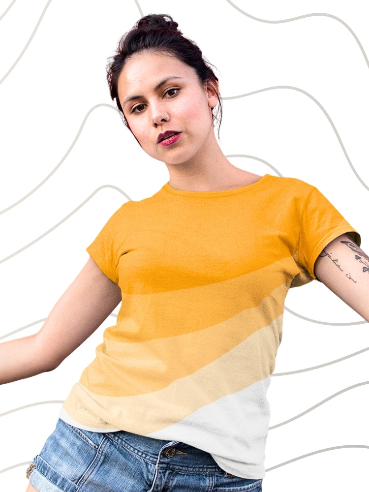 PATRIOT: ORANGE WAVES (Unisex All Over Print T-Shirt)