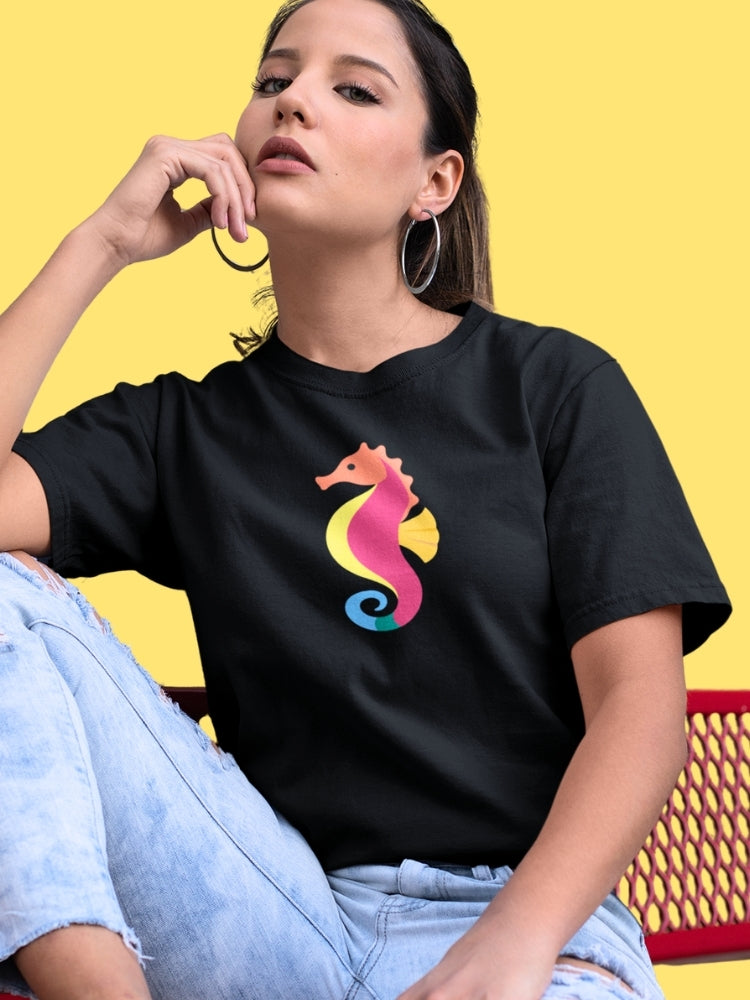STRIKING SEA HORSE (Unisex Premium Soft Cotton Stretch T-Shirt)