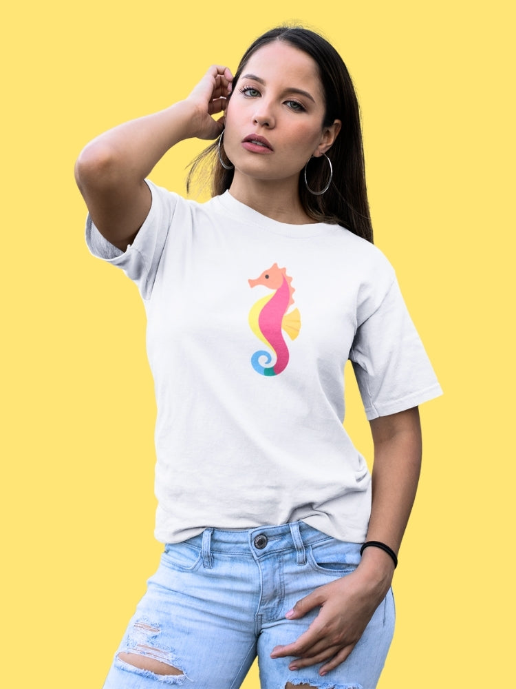 STRIKING SEA HORSE (Unisex Premium Soft Cotton Stretch T-Shirt)