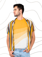 PATRIOT: ORANGE WAVES (Unisex All Over Print T-Shirt)