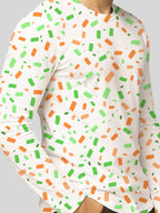PATRIOT: TIRANGA CONFETTI  (Men's All Over Print Full Sleeve T-Shirt)