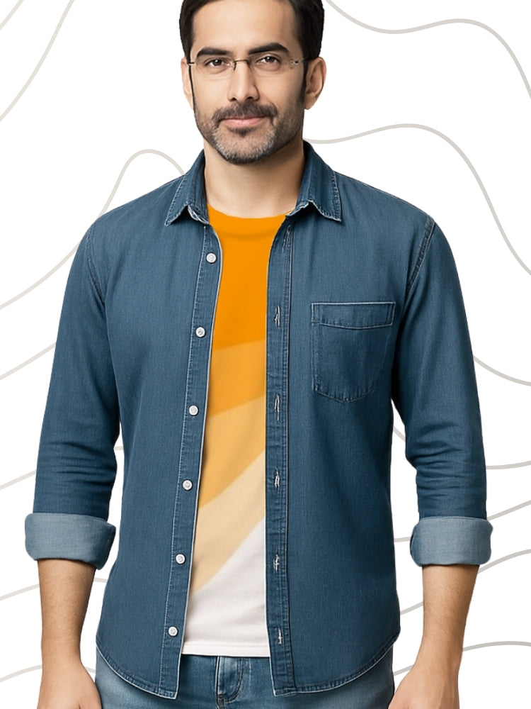 PATRIOT: ORANGE WAVES (Unisex All Over Print T-Shirt)
