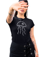 WHT-JELLY FISH (Unisex Premium Soft Cotton Stretch T-Shirt)