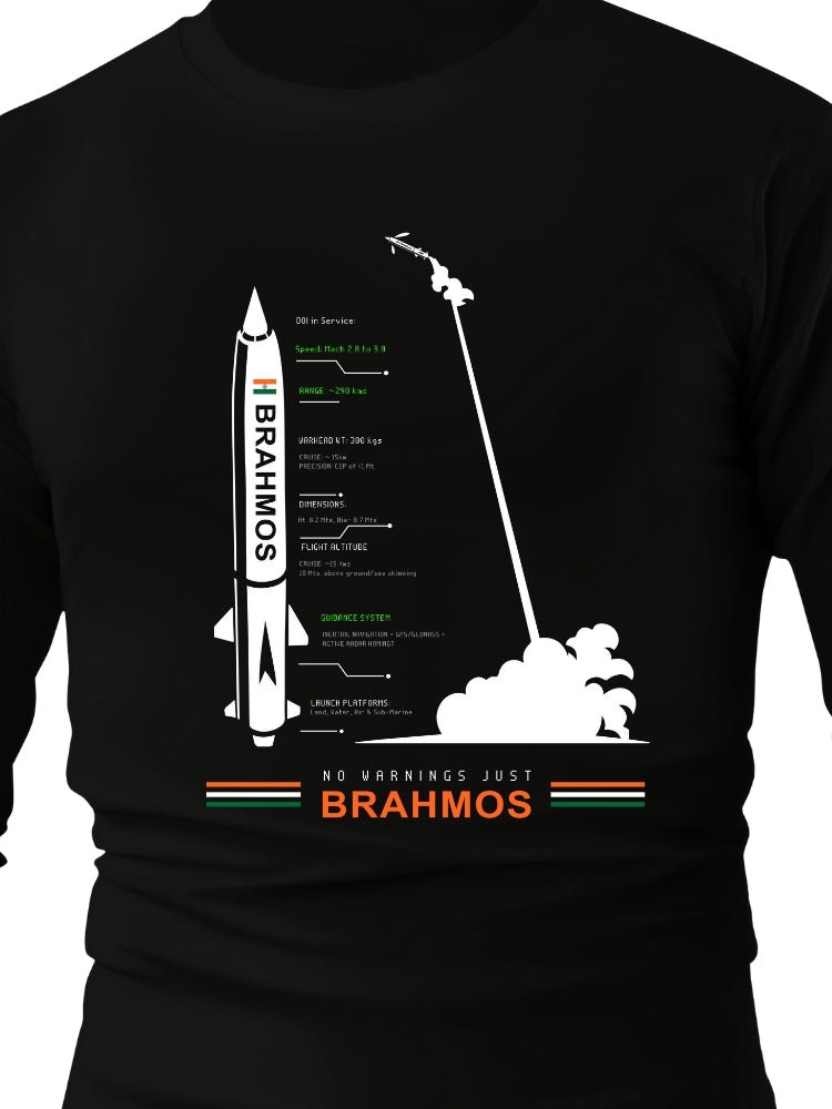 PATRIOT: BRAHMOS FULL SLEEVE (Unisex Comfort Fit Tee)