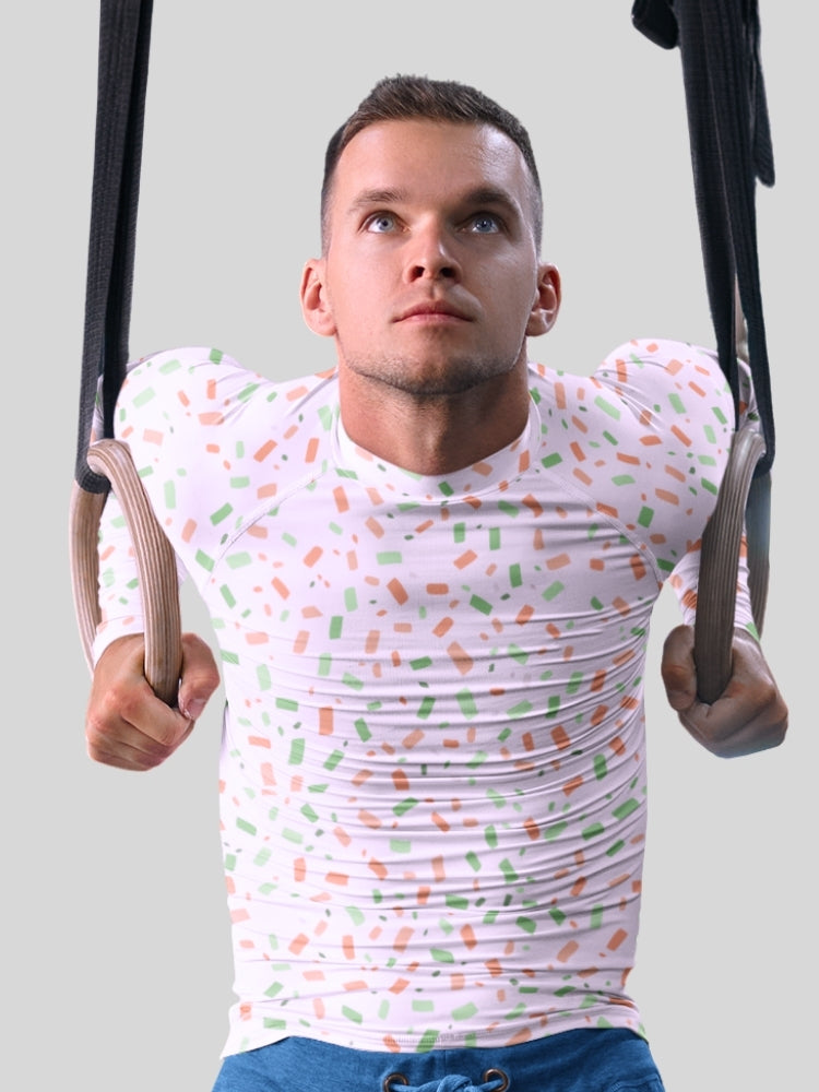 PATRIOT: TIRANGA CONFETTI  (Men's All Over Print Full Sleeve T-Shirt)