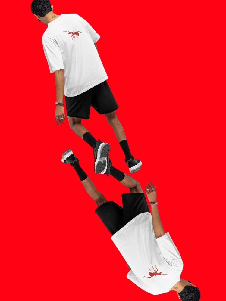 RED ANT (Unisex Oversized Terry T-Shirt)