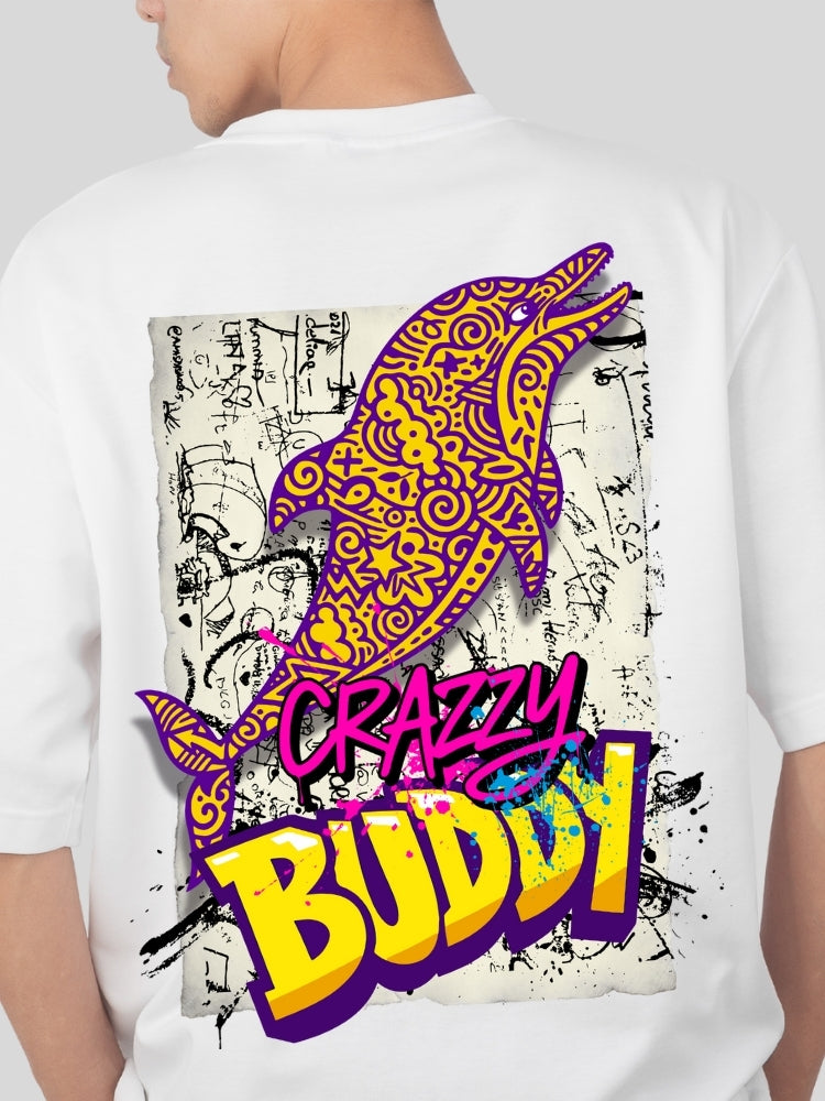 CRAZZY BUDDY (Unisex Oversized Heavyweight Tee)