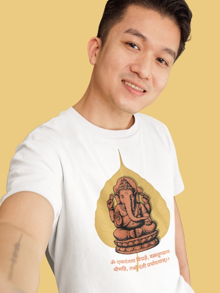 PEEPAL GANESH (Unisex Premium Soft Cotton Stretch T-Shirt)
