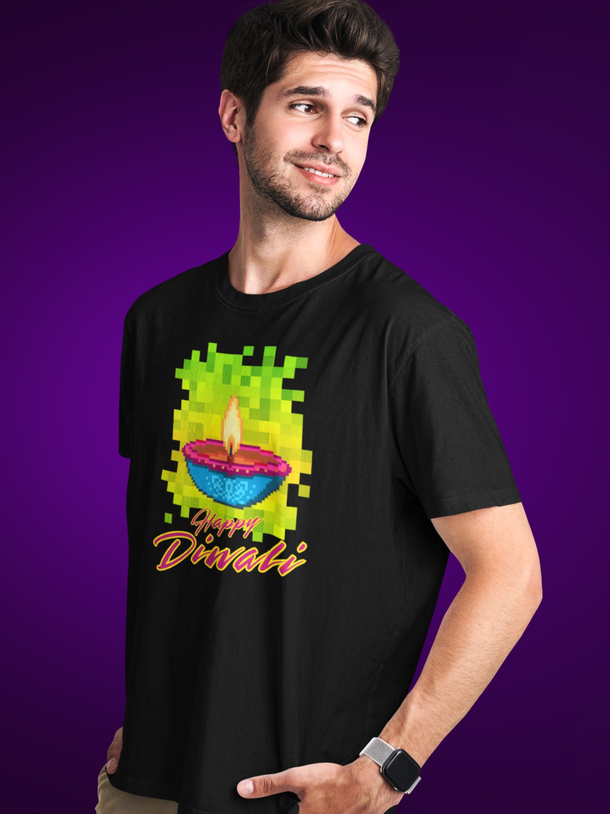 HAPPY DIWALI  (Premium Soft Cotton T-Shirt)