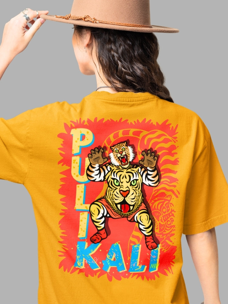 PULIKALI- Back Print (Unisex Oversized Heavyweight Tee)