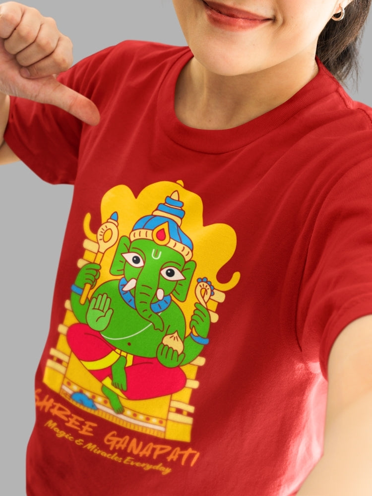 SHREE GANAPATI (Unisex Premium Soft Cotton Stretch T-Shirt)
