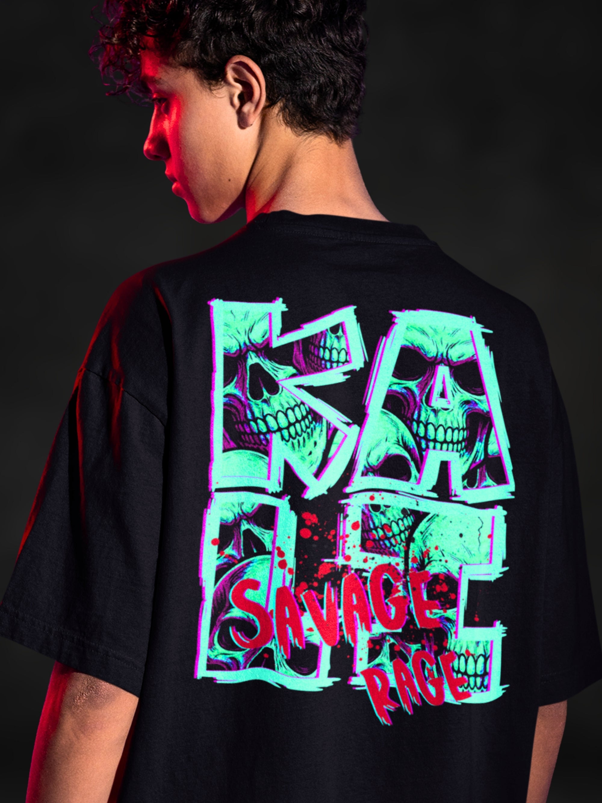 KAPALIKA- SAVAGE RAGE (Unisex Oversized Heavyweight Tee)