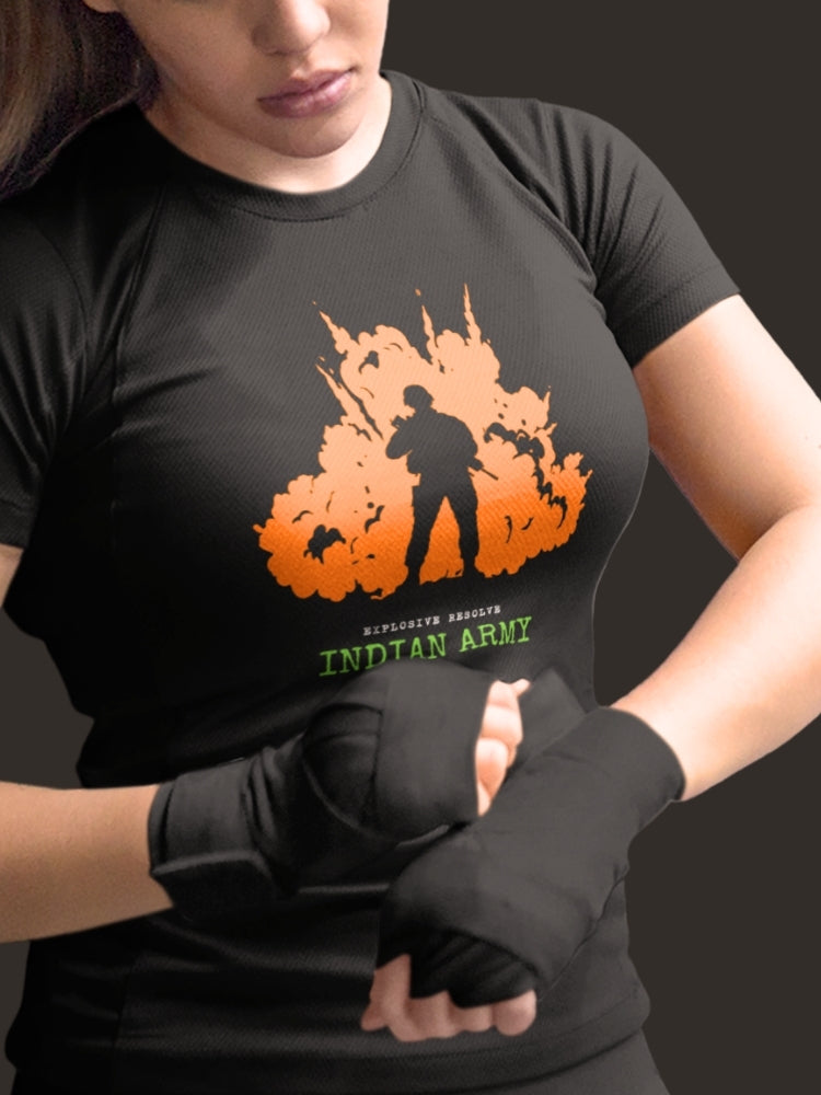 PATRIOT: EXPLOSIVE RESOLVE (Unisex Premium Soft Cotton Stretch Tee)