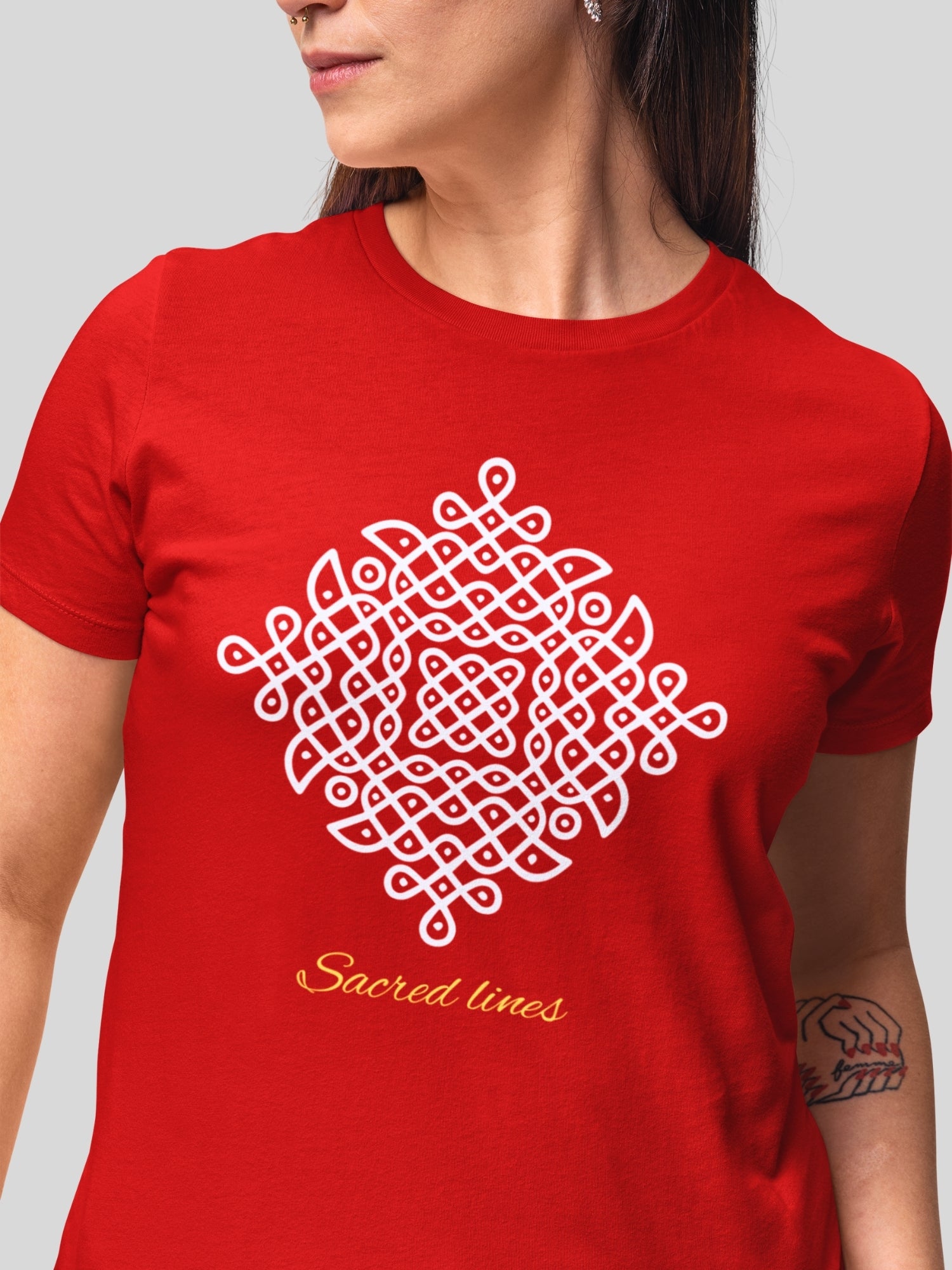 SACRED LINES (Unisex Premium Soft Cotton Stretch T-Shirt)