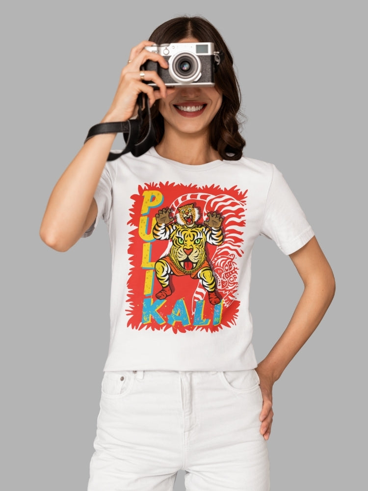 PULIKALI- Front Print (Unisex Premium Soft Cotton Stretch T-Shirt)