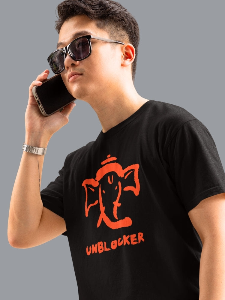 GANESH- THE UNBLOCKER LORD (Unisex Premium Soft Cotton Stretch T-Shirt)