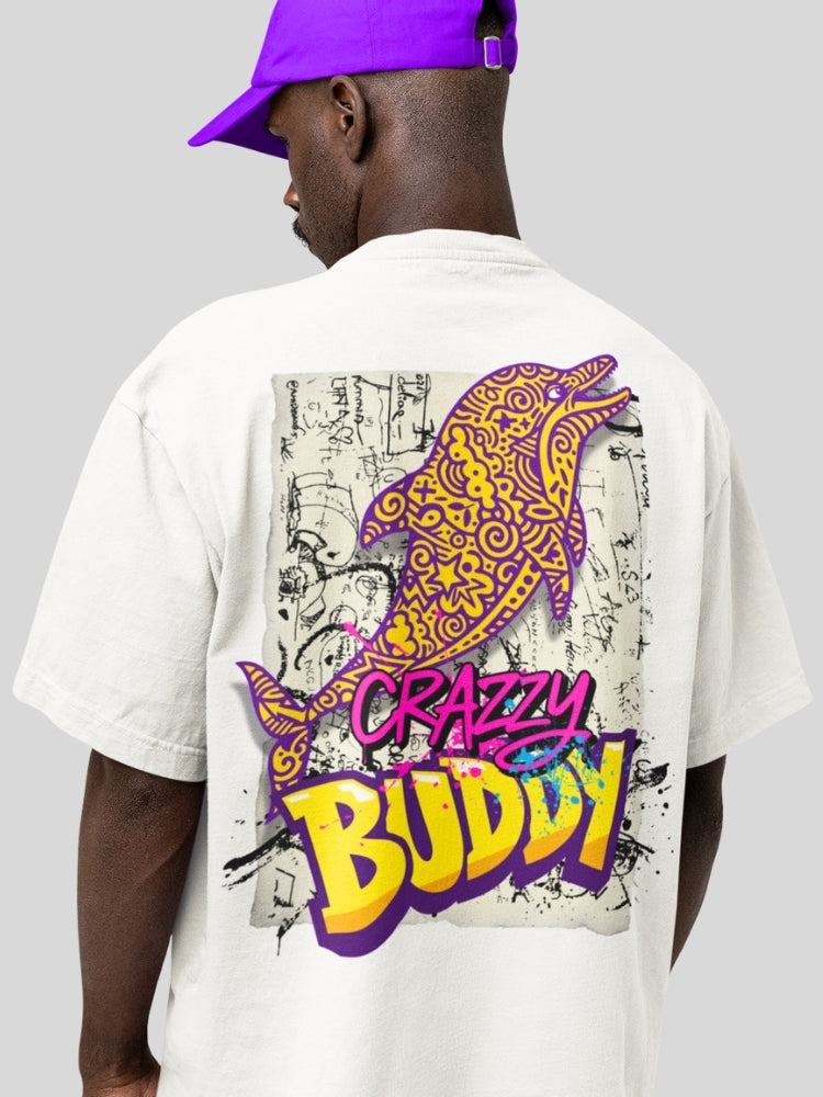 CRAZZY BUDDY (Unisex Oversized Heavyweight Tee)