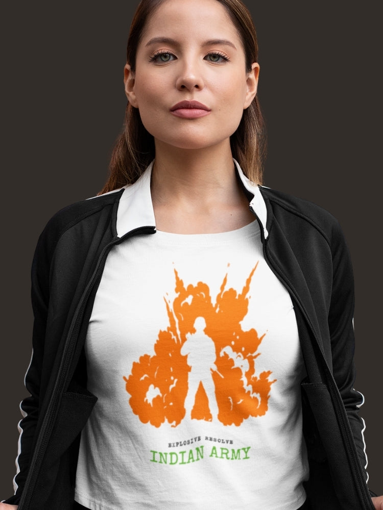 PATRIOT: EXPLOSIVE RESOLVE (Unisex Premium Soft Cotton Stretch Tee)