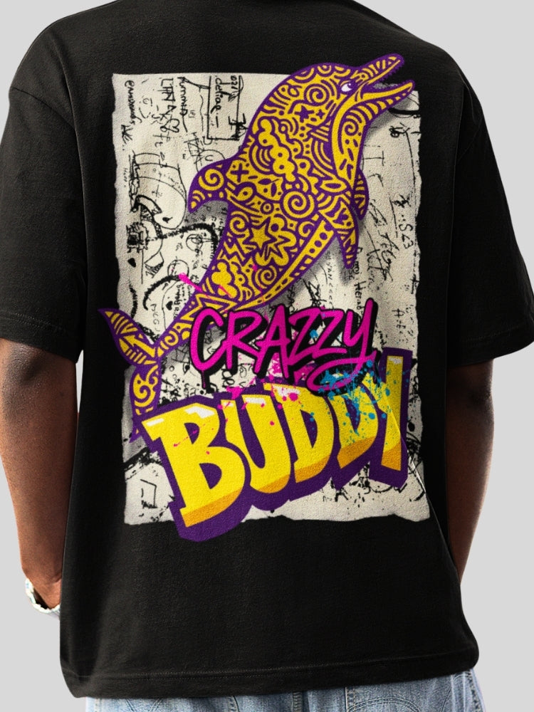 CRAZZY BUDDY (Unisex Oversized Heavyweight Tee)