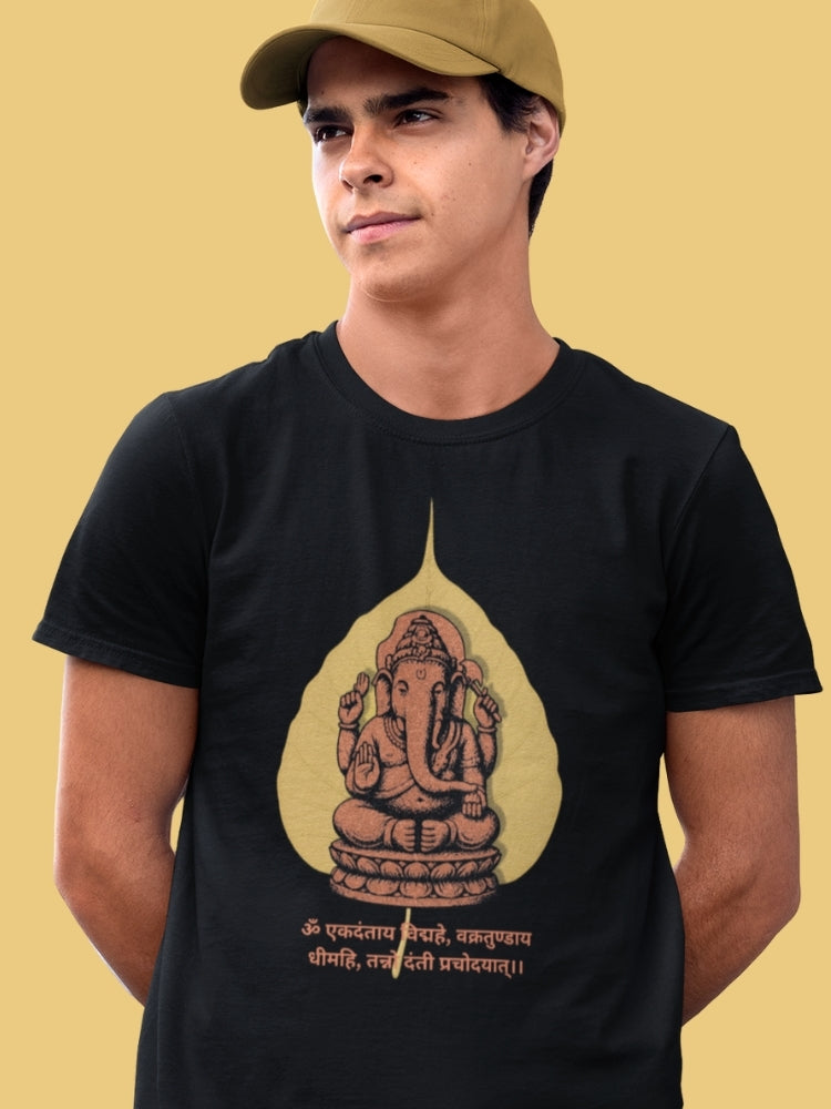 PEEPAL GANESH (Unisex Premium Soft Cotton Stretch T-Shirt)