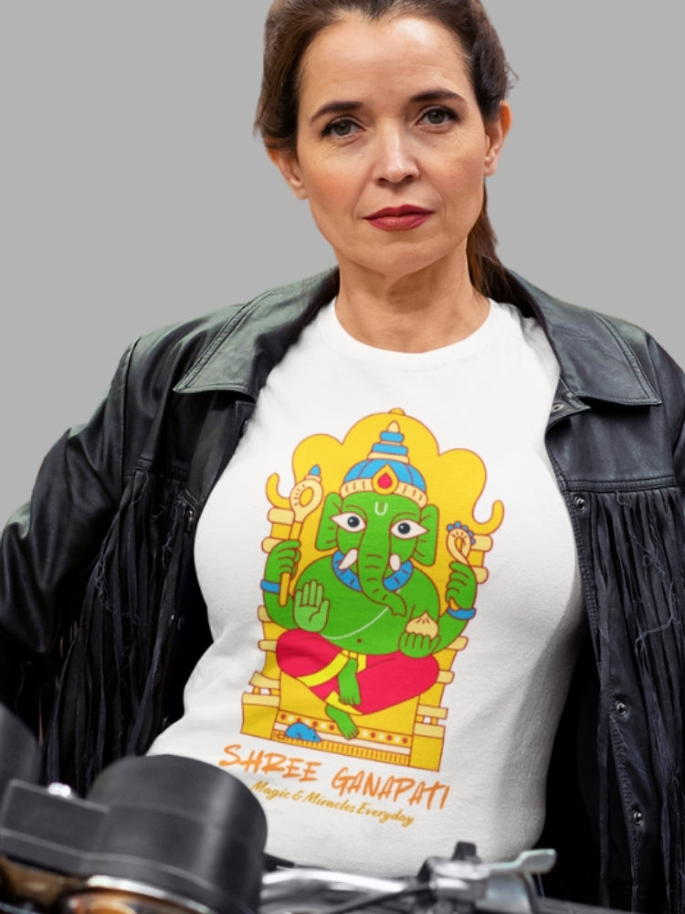 SHREE GANAPATI (Unisex Premium Soft Cotton Stretch T-Shirt)