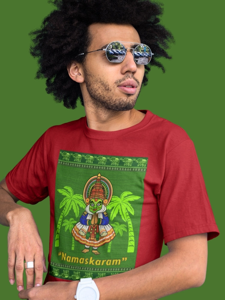 NAMASKARAM (Unisex Premium Soft Cotton Stretch T-Shirt)