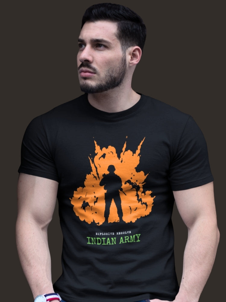 PATRIOT: EXPLOSIVE RESOLVE (Unisex Premium Soft Cotton Stretch Tee)