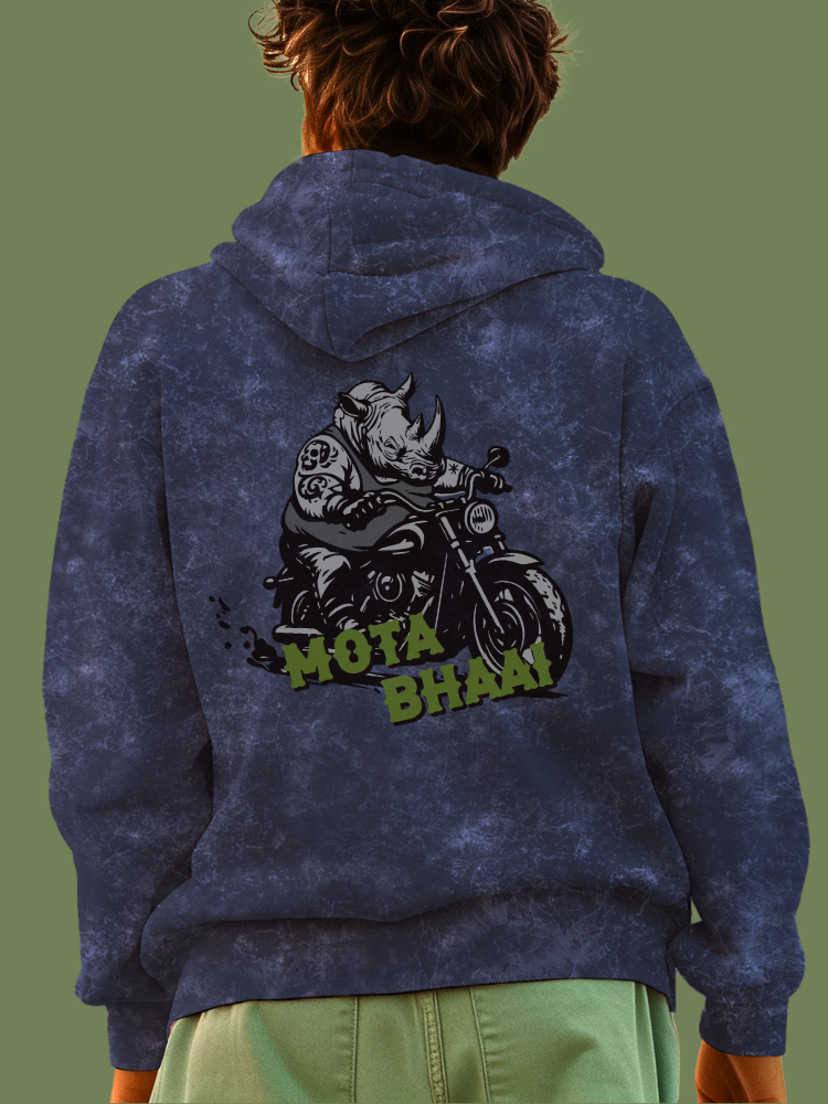 MOTA BHAAI (Unisex Acid Washed Hoodie)