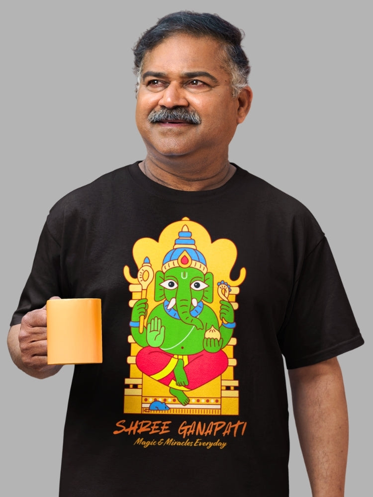 SHREE GANAPATI (Unisex Premium Soft Cotton Stretch T-Shirt)