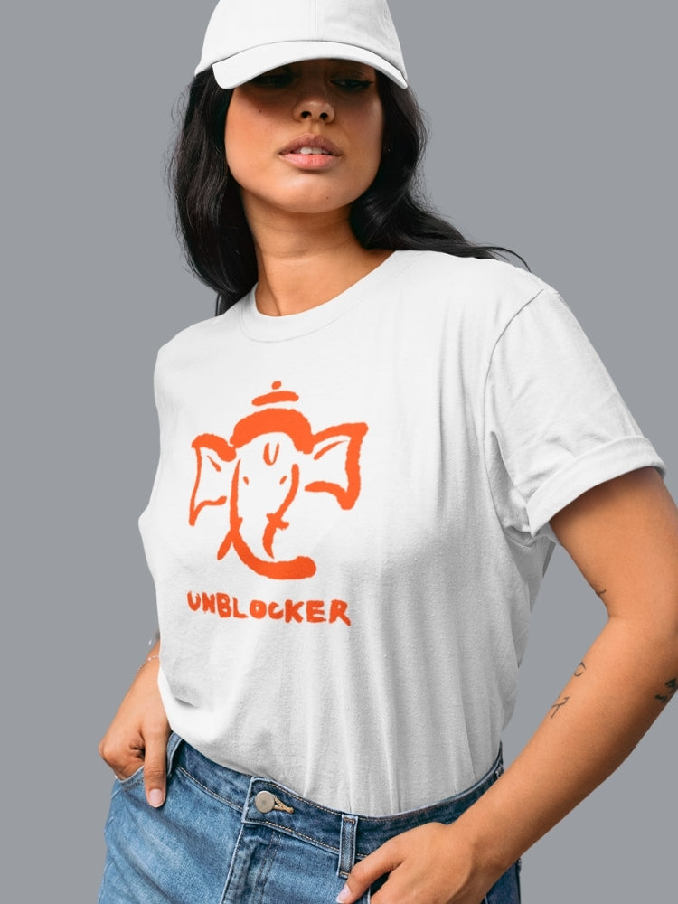 GANESH- THE UNBLOCKER LORD (Unisex Premium Soft Cotton Stretch T-Shirt)