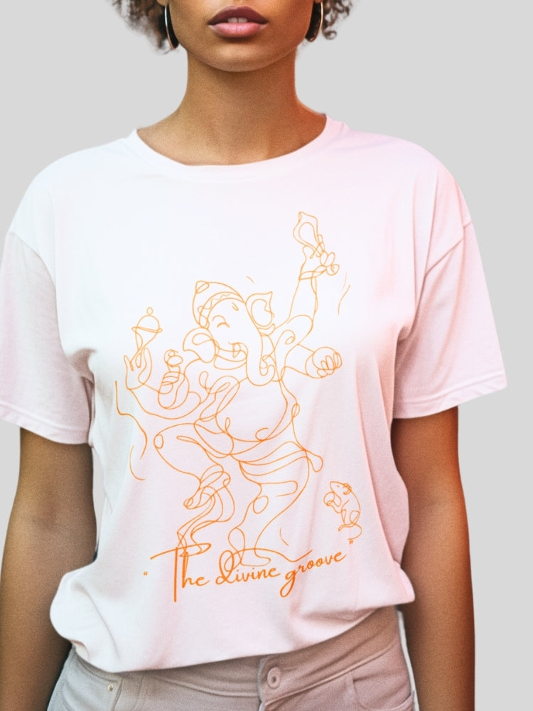 NATA GANESH- THE DIVINE GROOVE (Unisex Premium Soft Cotton Stretch T-Shirt)
