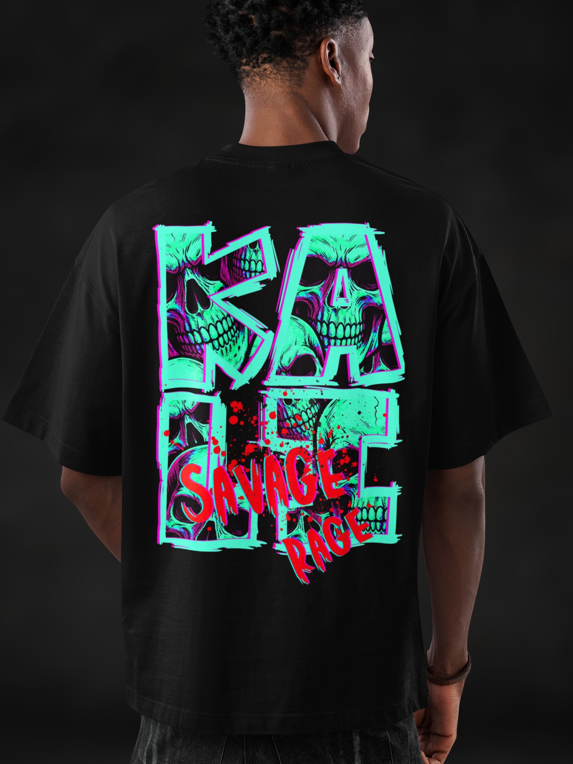 KAPALIKA- SAVAGE RAGE (Unisex Oversized Heavyweight Tee)