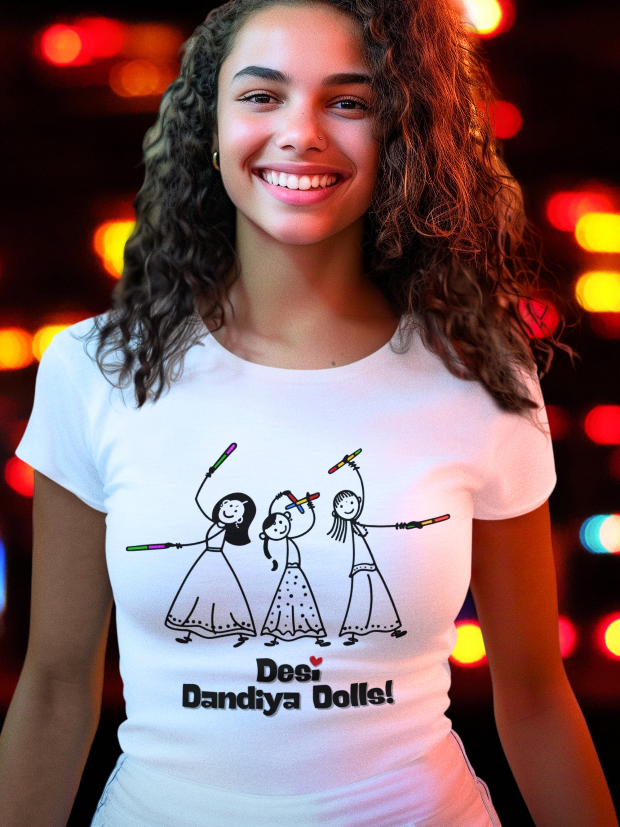 DANDIYA DOLLS (Premium Soft Cotton T-Shirt)