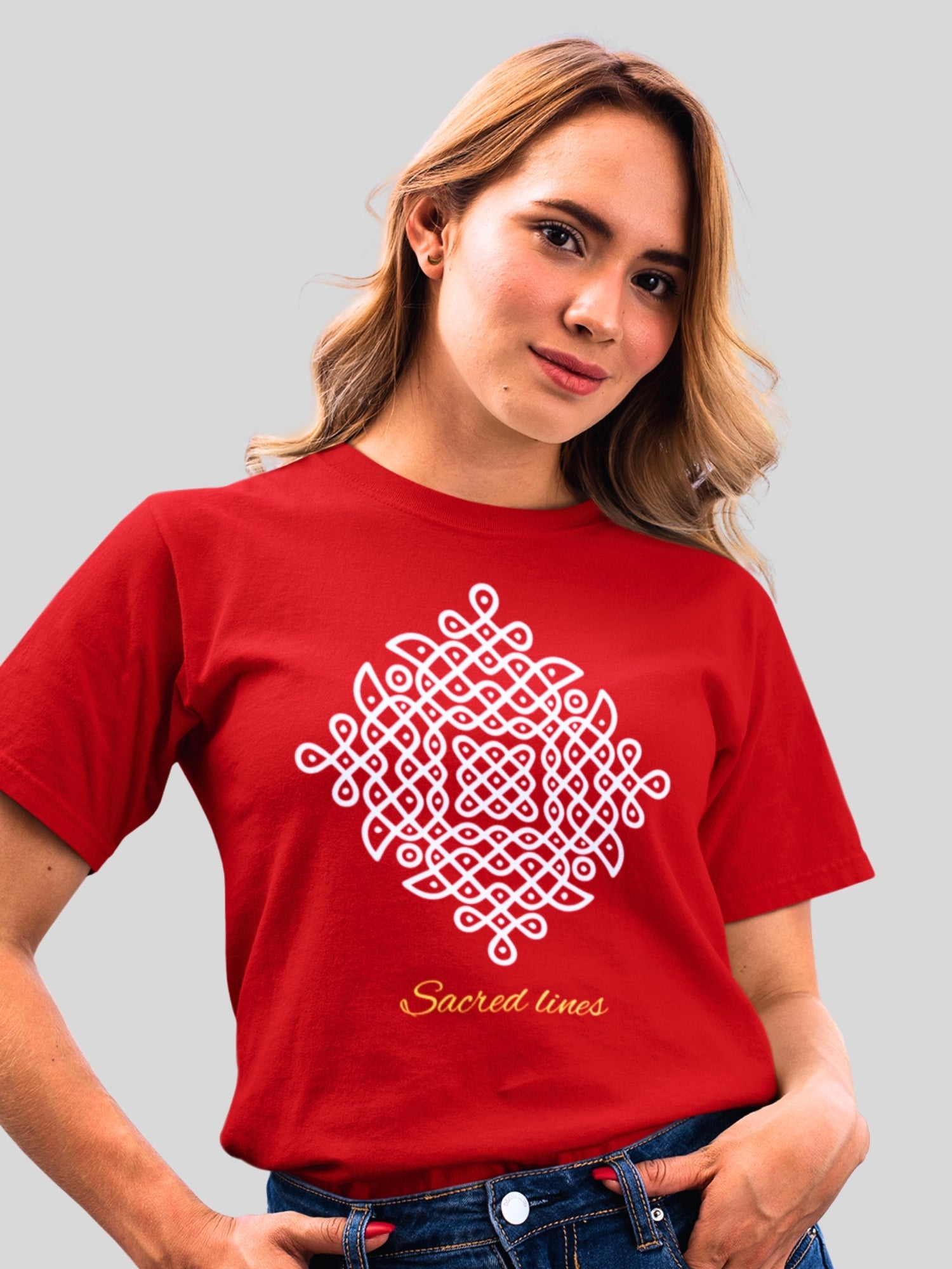 SACRED LINES (Unisex Premium Soft Cotton Stretch T-Shirt)