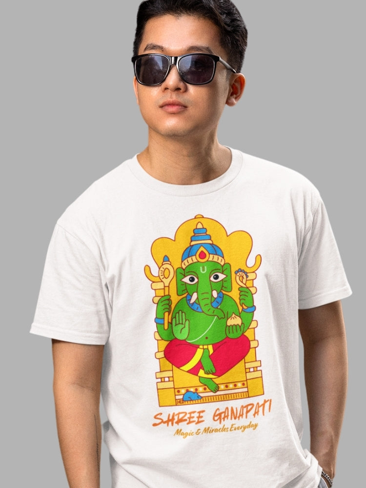 SHREE GANAPATI (Unisex Premium Soft Cotton Stretch T-Shirt)
