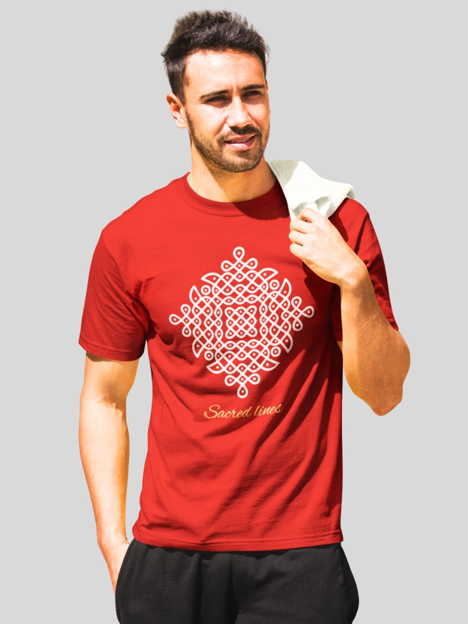 SACRED LINES (Unisex Premium Soft Cotton Stretch T-Shirt)