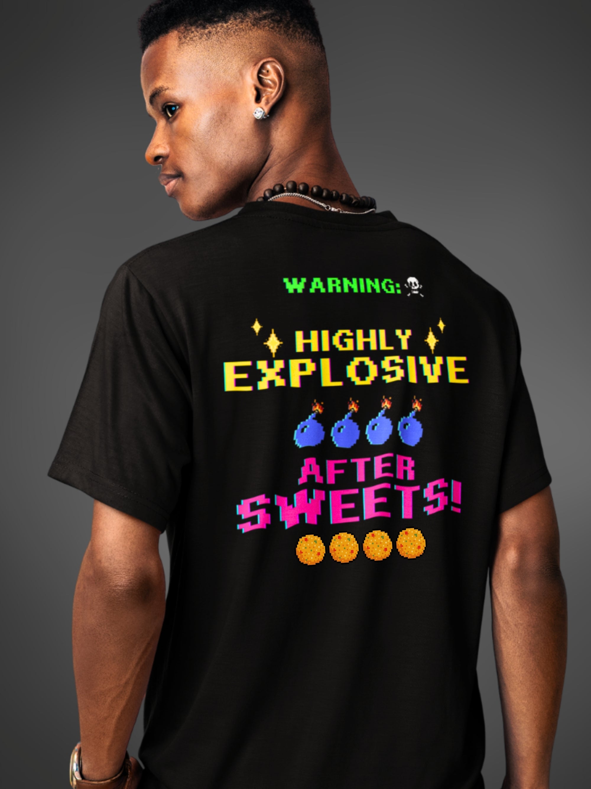 HIGHLY EXPLOSIVE AFTER SWEETS (Unisex Premium Soft Cotton T-Shirt)