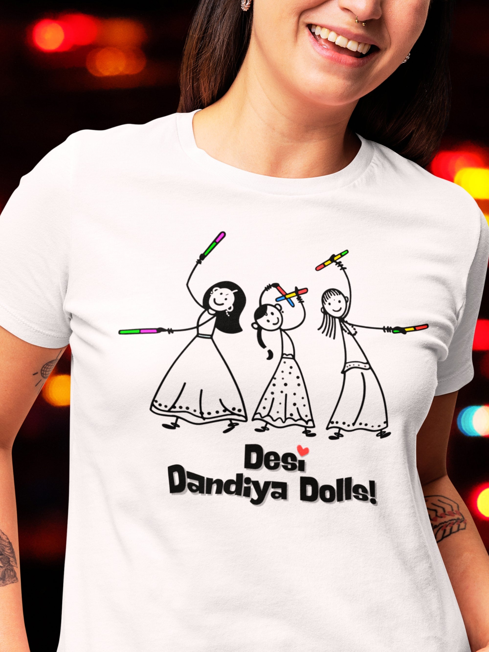DANDIYA DOLLS (Premium Soft Cotton T-Shirt)
