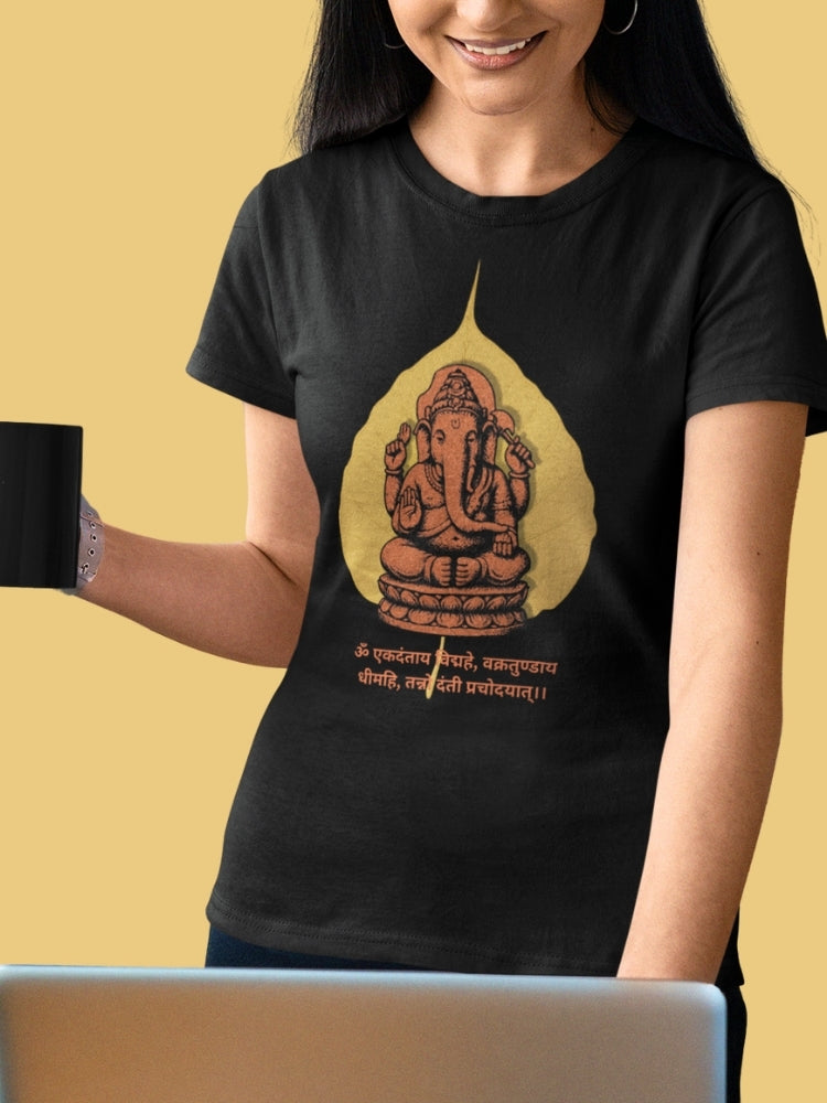 PEEPAL GANESH (Unisex Premium Soft Cotton Stretch T-Shirt)