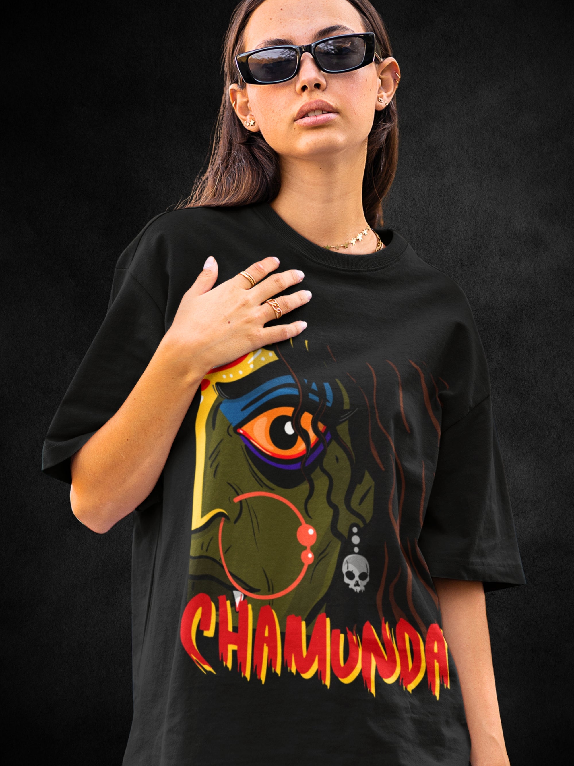 CHAMUNDA (Unisex Oversized Heavyweight Tee)