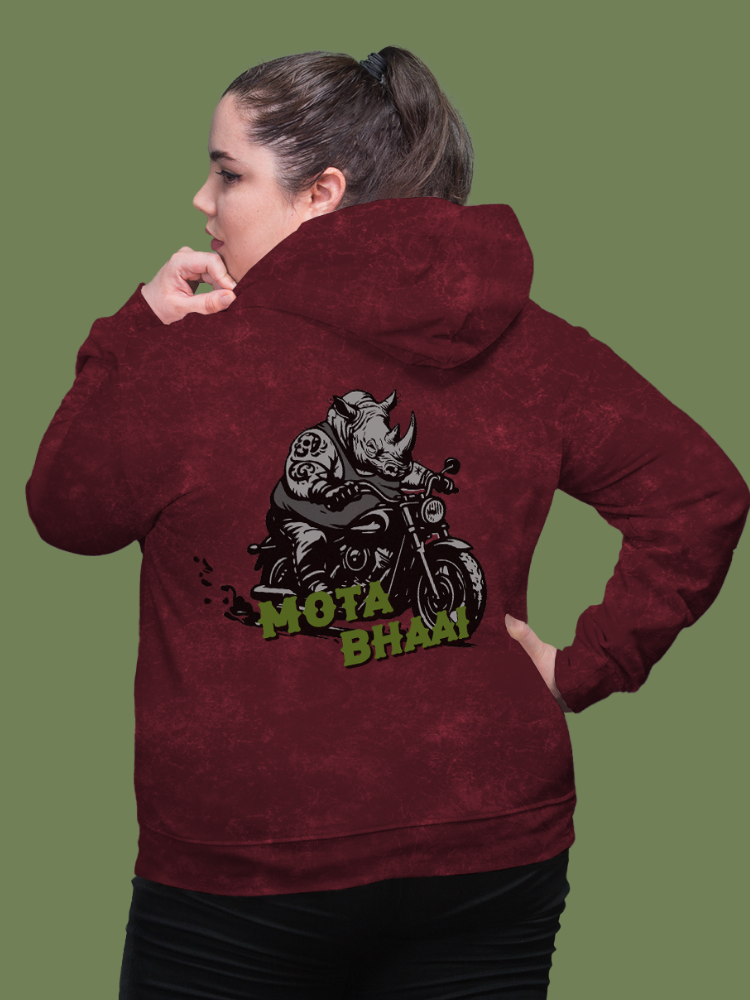 MOTA BHAAI (Unisex Acid Washed Hoodie)