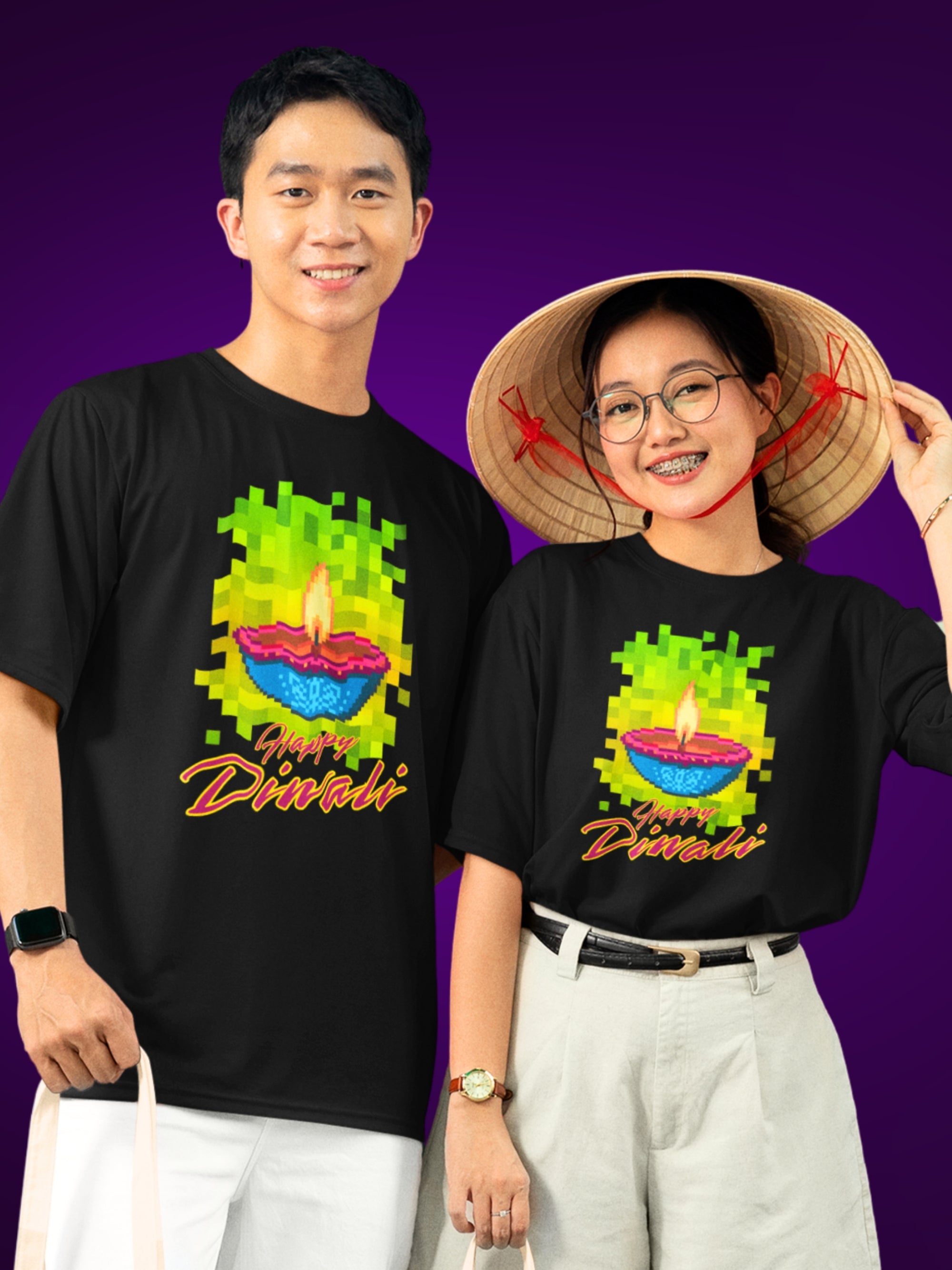 HAPPY DIWALI  (Premium Soft Cotton T-Shirt)