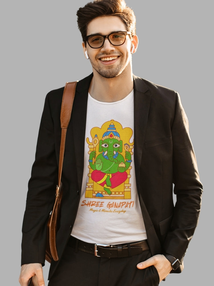 SHREE GANAPATI (Unisex Premium Soft Cotton Stretch T-Shirt)