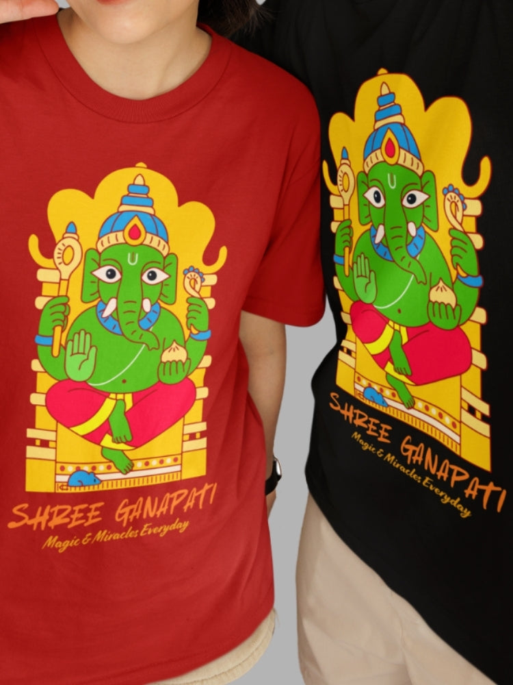 SHREE GANAPATI (Unisex Premium Soft Cotton Stretch T-Shirt)