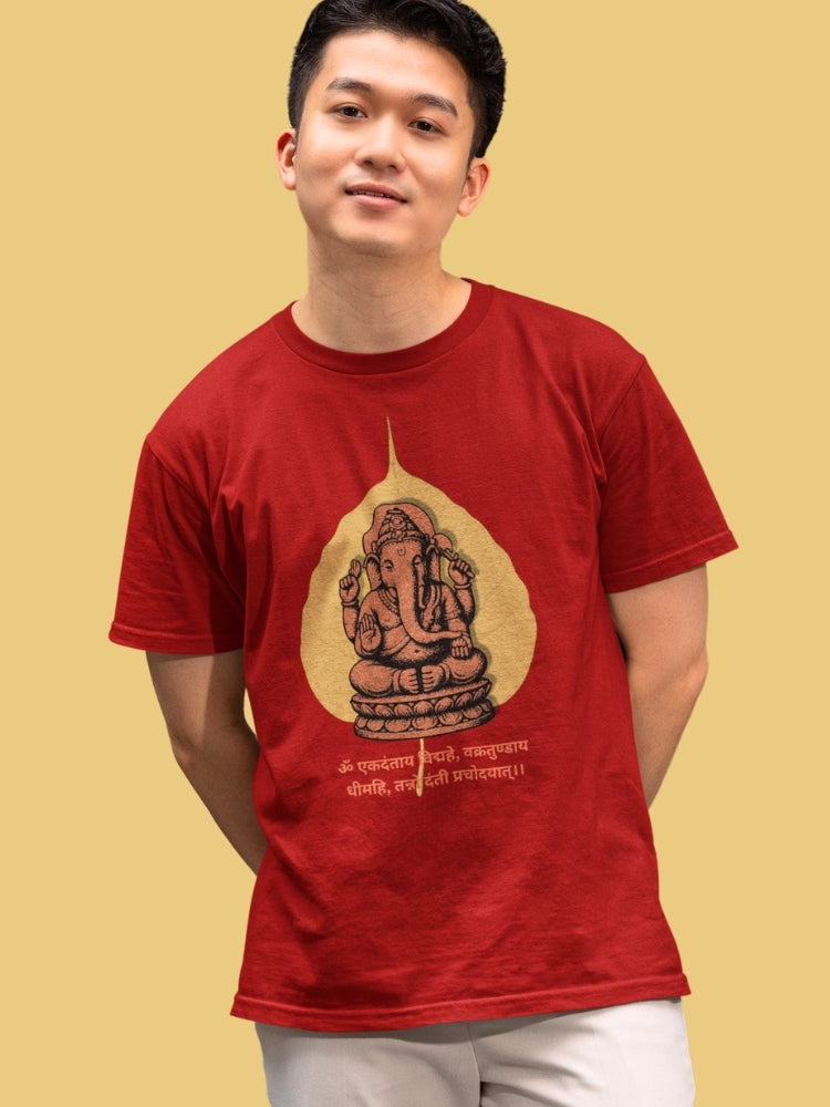 PEEPAL GANESH (Unisex Premium Soft Cotton Stretch T-Shirt)