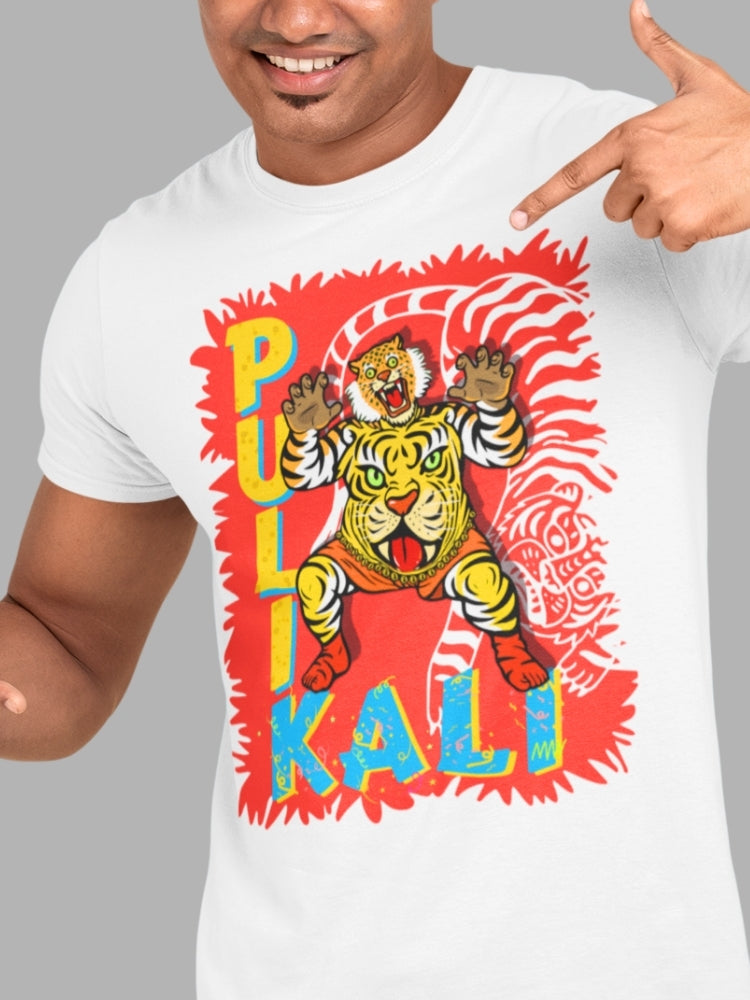 PULIKALI- Front Print (Unisex Premium Soft Cotton Stretch T-Shirt)
