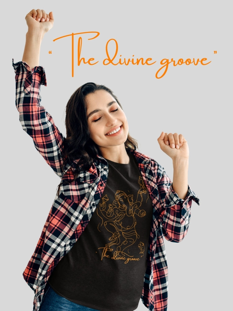 NATA GANESH- THE DIVINE GROOVE (Unisex Premium Soft Cotton Stretch T-Shirt)