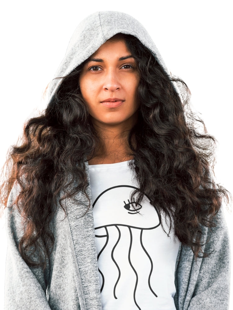 BLK-JELLY FISH LA (Unisex Premium Soft Cotton Stretch T-Shirt)
