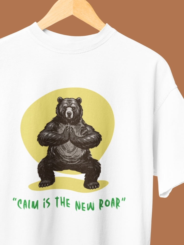 CALM BEAR (Unisex Oversized Terry T-Shirt)
